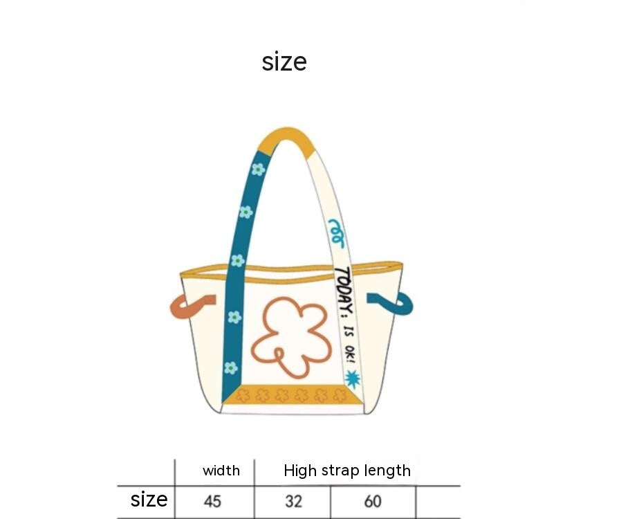 Female Sweet Large Capacity Canvas Bag