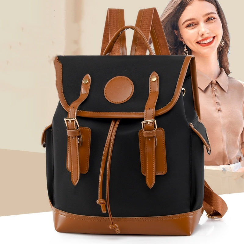 Leisure Travel Backpack Korean Style Advanced Contrast Color