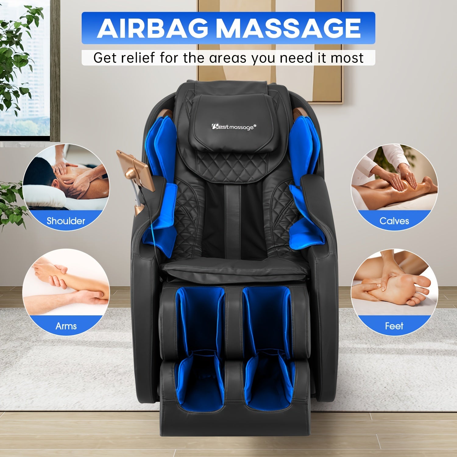 Massage Chair Full Body, SL Track Zero Gravity Shiatsu Recliner With Yoga Stretch APP Control