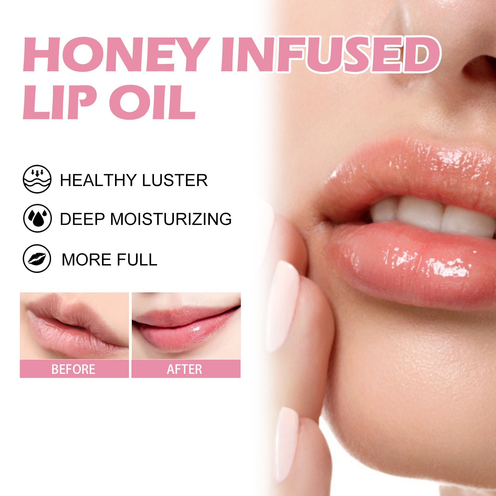 Honey Moisturizing Lip Oil Fade Lip Lines