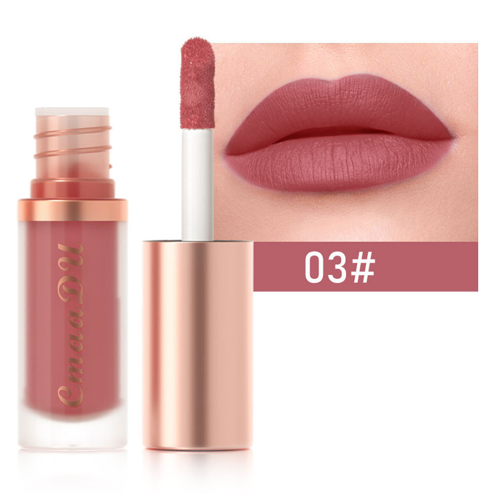 12-color Lipstick Velvet Lip Gloss Single Lip Lacquer Matte Finish No Stain On Cup Fade