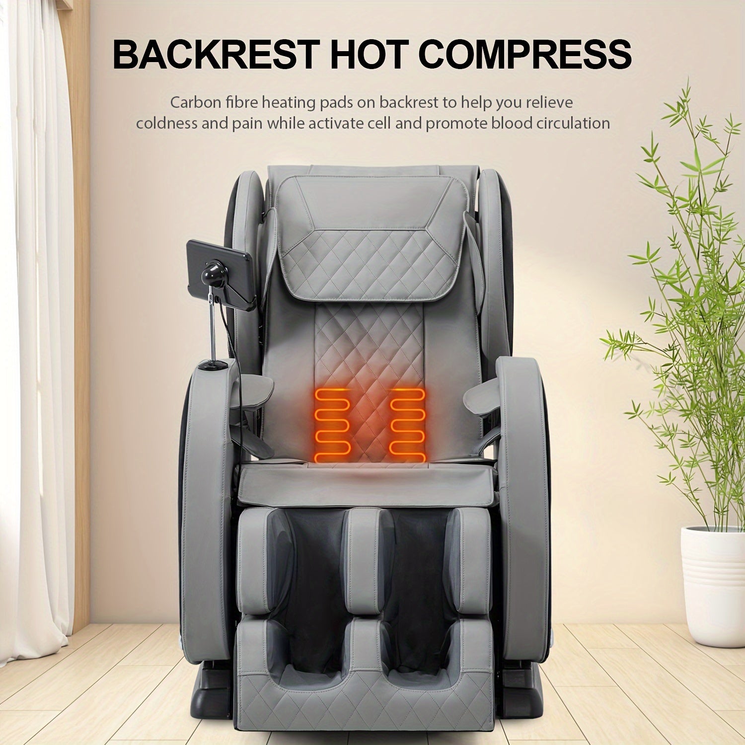 243454891-2 AIVEISI Zero Gravity Full Body Shiatsu Massage Chair with Heat & Foot Massage