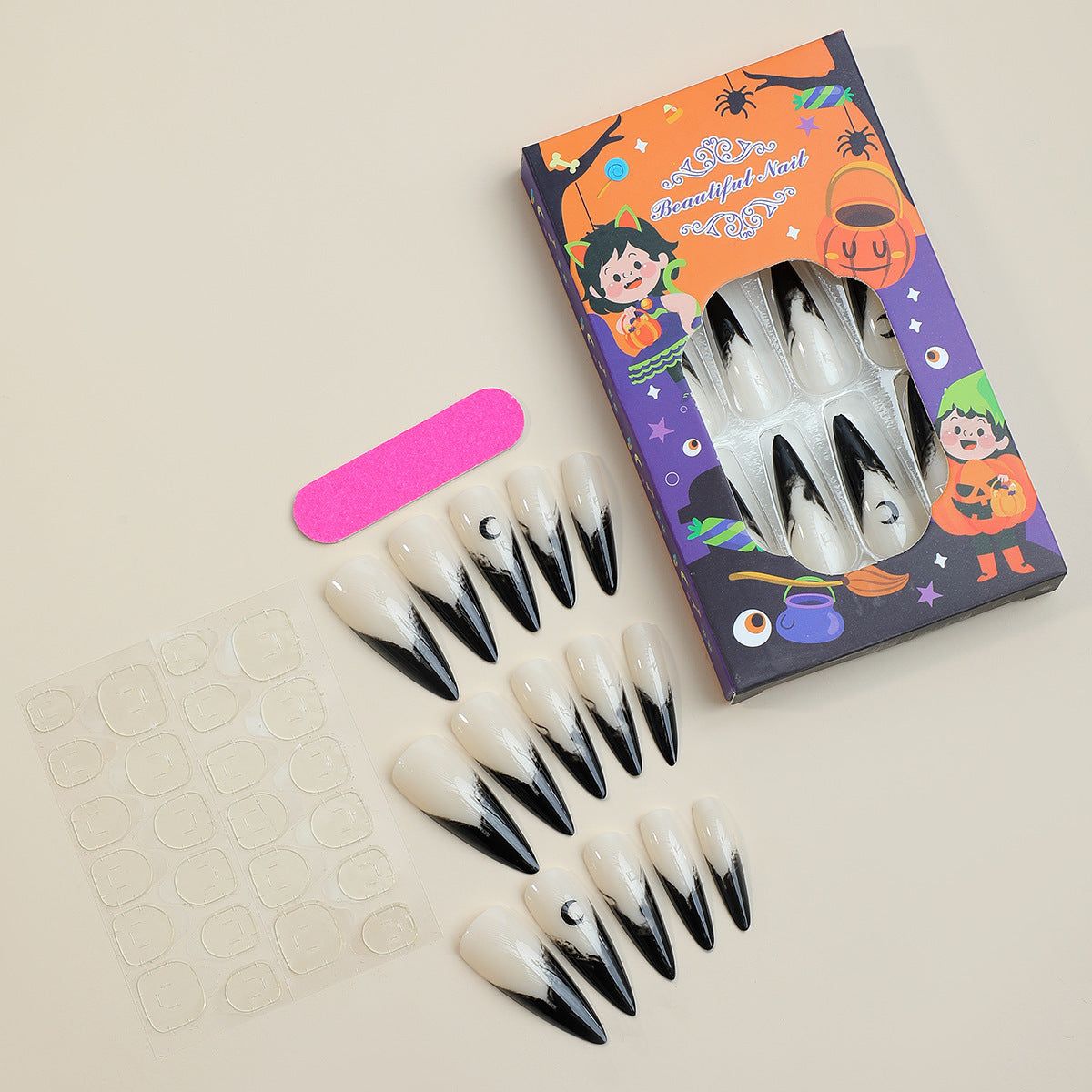Halloween Ghost Wind Fake Nails Nail Sticker