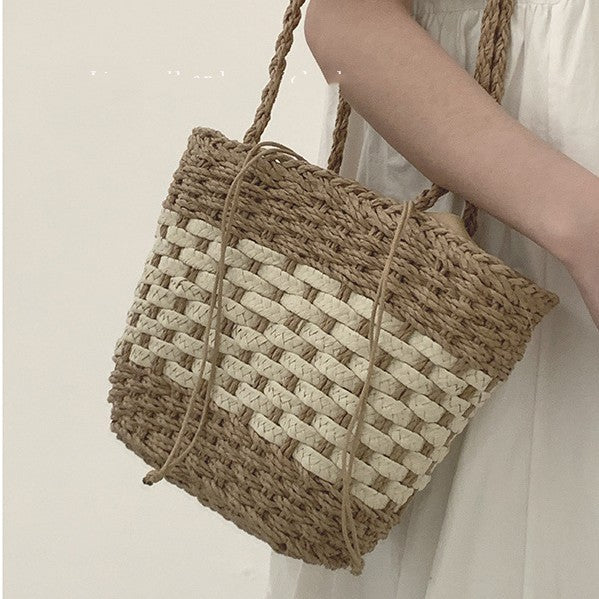 Fashion Single Shoulder Vegetable Basket Straw Bag