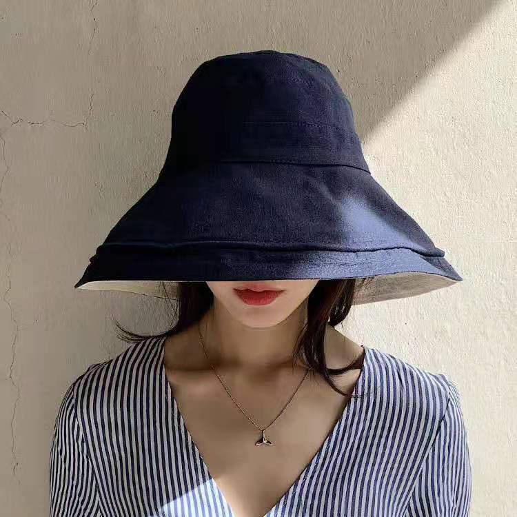 Women's Oversized Brim Shade New Peach Skin Bucket Hat