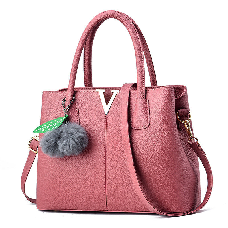 New Lychee Pattern Handbag Large Capacity