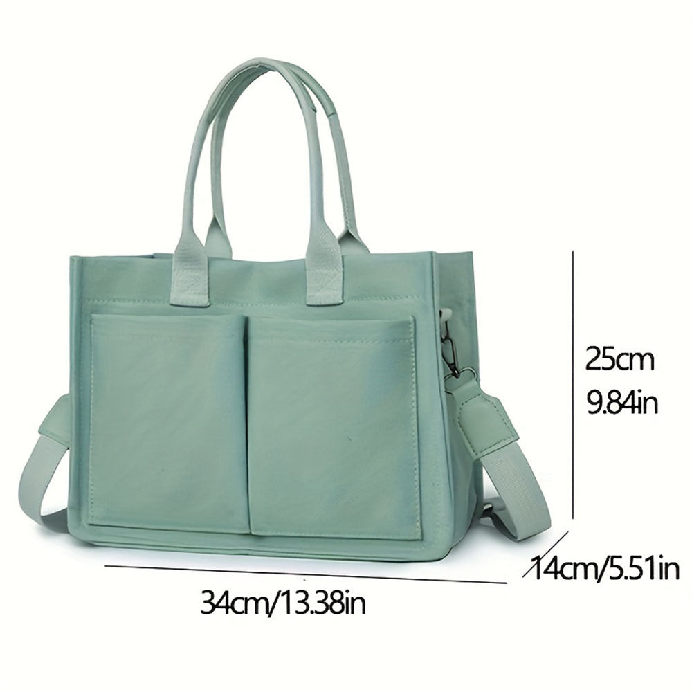 New Large Capacity Canvas Tote Bags For Women Work Commuting Carrying Bag College Style Student Outfit Book Shoulder Shopper Bag