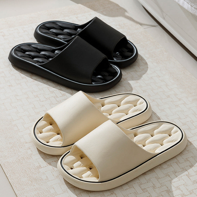Non-slip Design Bathroom Slippers Home Summer Thick Sole Floor Bedroom House Shoes For Women Men