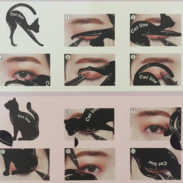 Eye shadow eyeliner makeup tool cat eye card