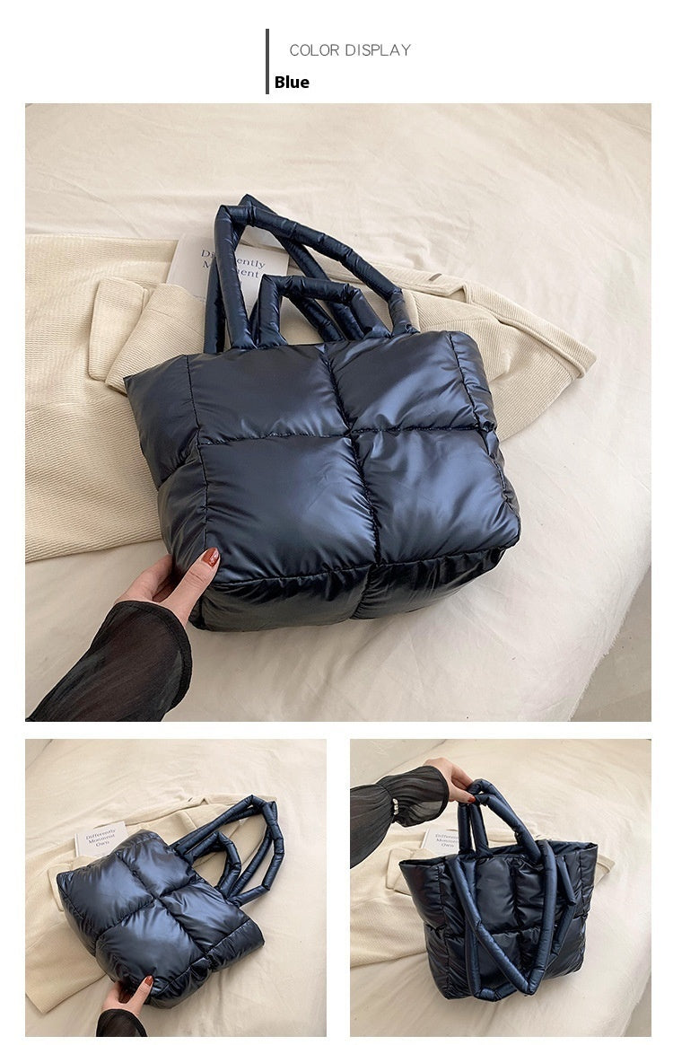 Simple Shoulder Bag Down Cotton Jacket Bag