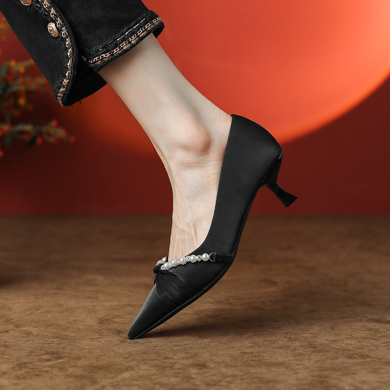 Elegant Satin High Heels For Women