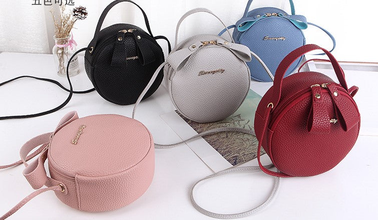 Circular Design Fashion Women Shoulder Bag Leather Women's Crossbody Messenger Bags Ladies Purse Female Round Handbag
