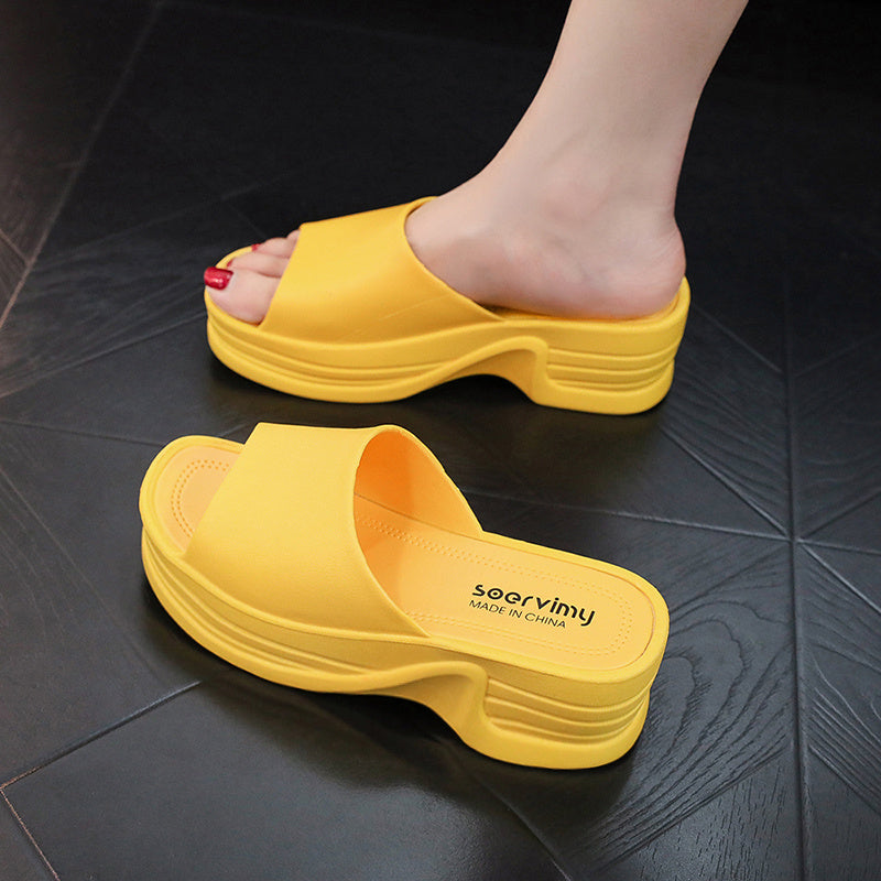 Platform Slippers Female Summer Waterproof Non-slip Rain Boots