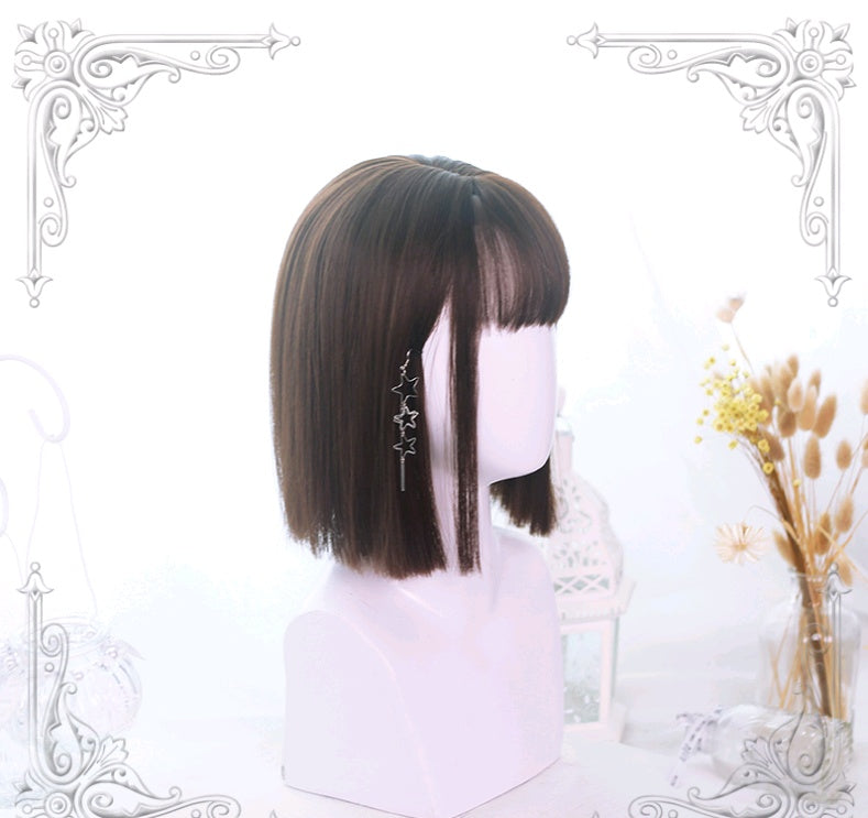 Lolita wig in the long shoulder straight wig