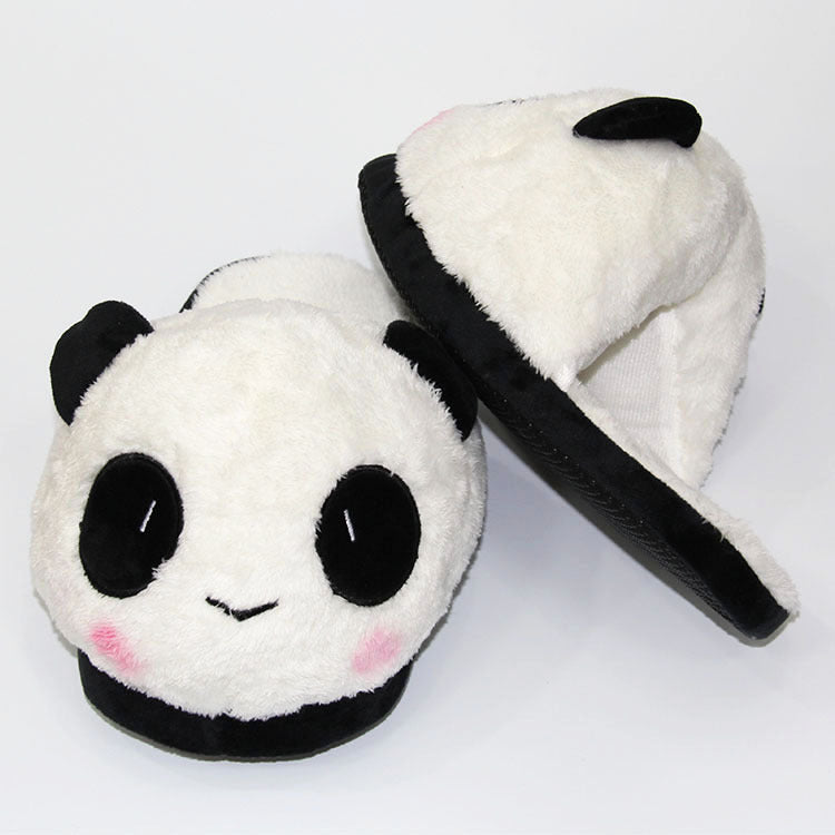 Cute Panda Home Warm Plush Slippers