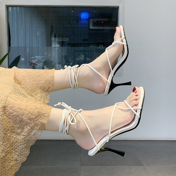 Summer New Style Fish Mouth Foot Ring Strappy Sandals Women