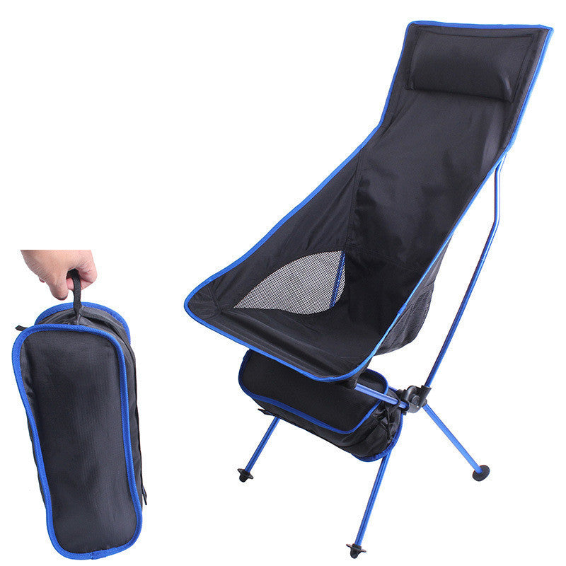 Portable Folding Beach Chair With Extended Backrest Moon Chair