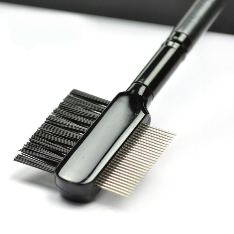New Hot Selling High Quality Steel Eyebrow Eyelash Dual-Comb Extension Brush Metal Comb