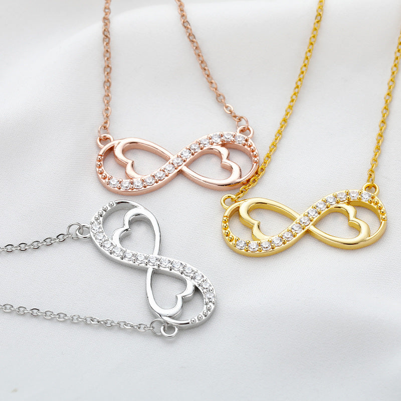 Women's Necklace 8-character Love Necklace Unlimited Love Heart Necklace