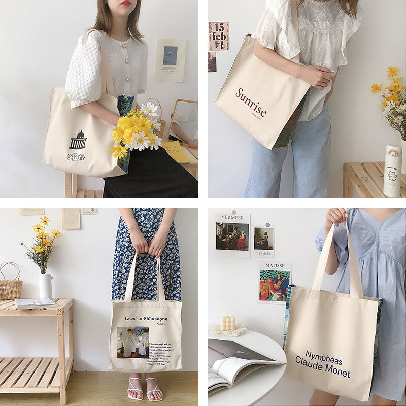 Youda Original Fashion Women Bags Casual Style Female Shopping Bag Simple Ladies Handbags Canvas Tote For Girls Sweet Handbag