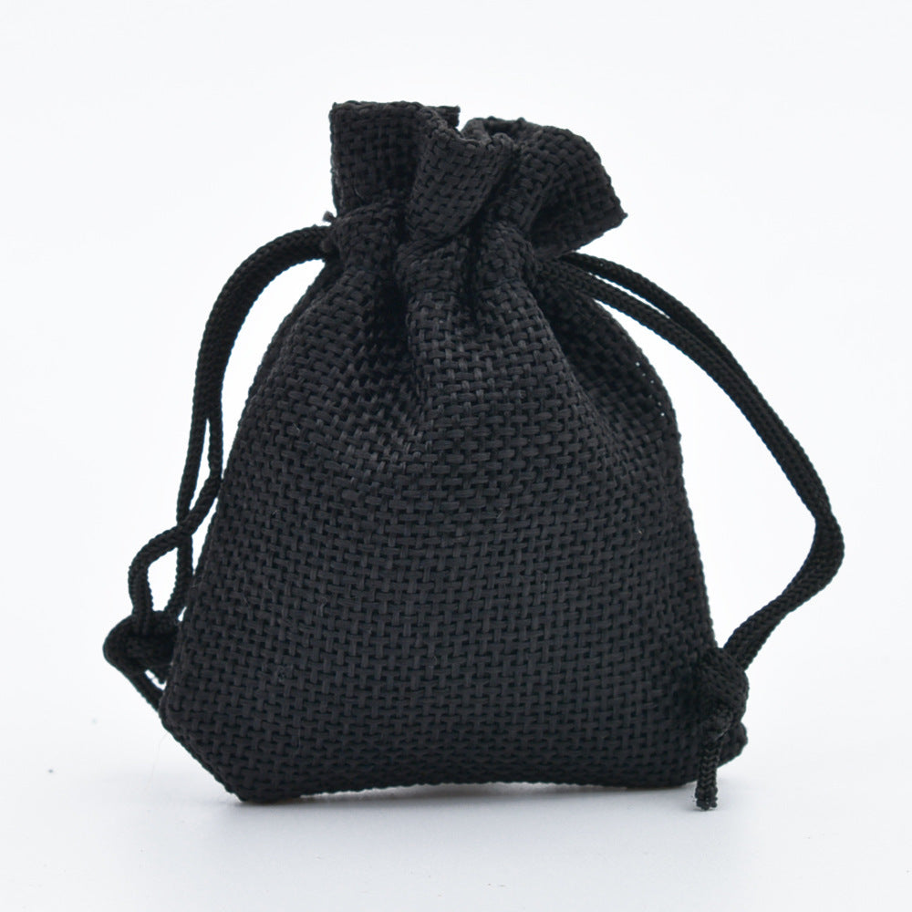 Manufacturers Wholesale Drawstring Linen Bag Mini Rope Linen Jewelry Packaging Gift Bag Bundle Mouth Small Cloth Bag