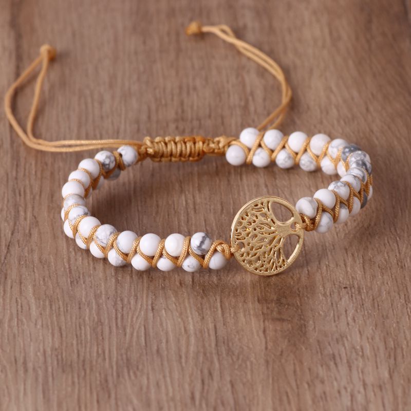 Natural Agate Beads, Hand-woven Yoga Friendship Lover Bracelet