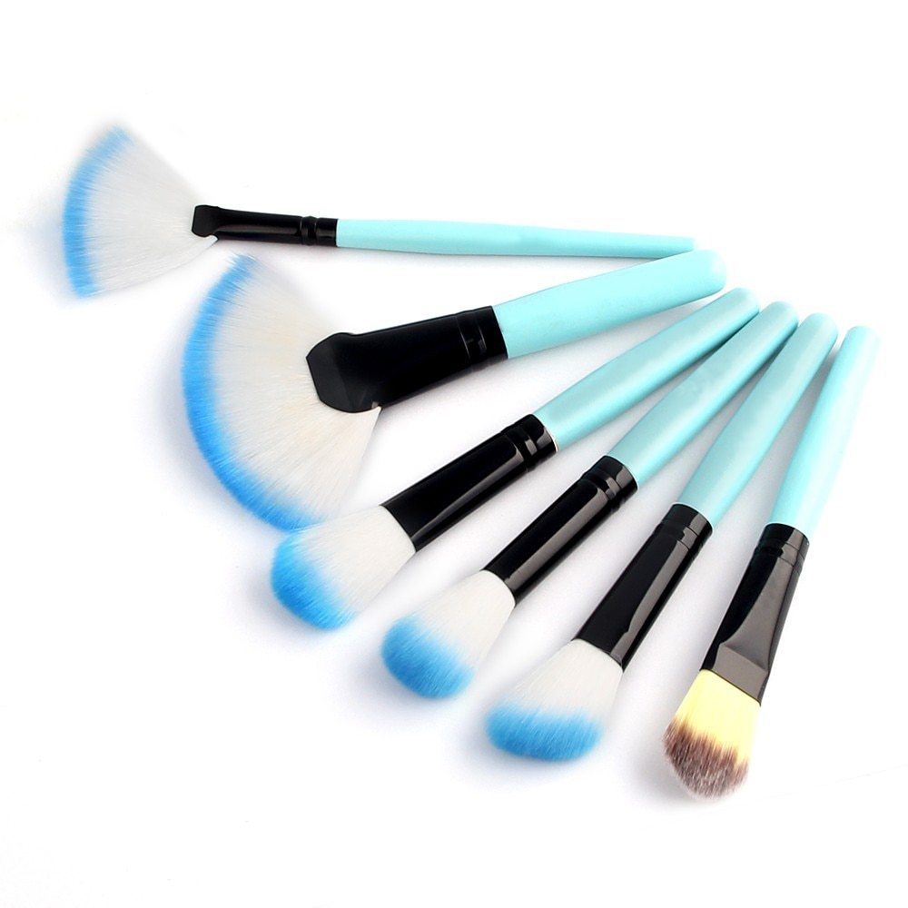 Professional 32Pcs Makeup Brush Foundation Eye Shadows Powder Blue Make Up Brushes Tools Cosmetic Bag pincel maquiagem Brushes