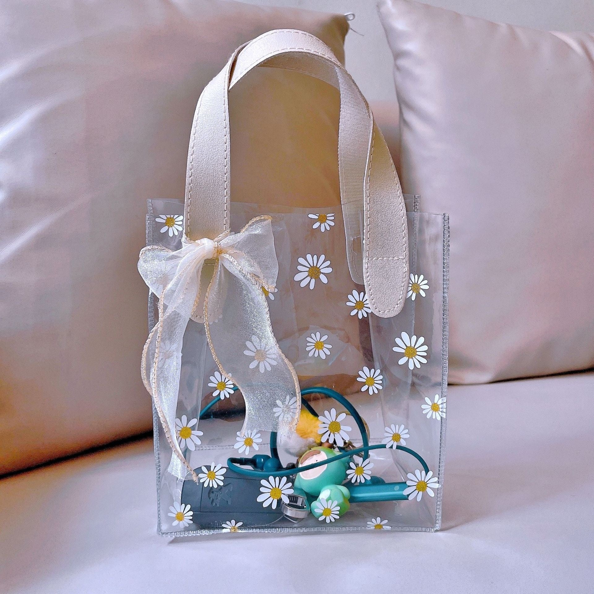 Thickened Transparent PvE Handbag Birthday Partner Gift Bag Gift Bag Bridesmaid Hand Gift Bag