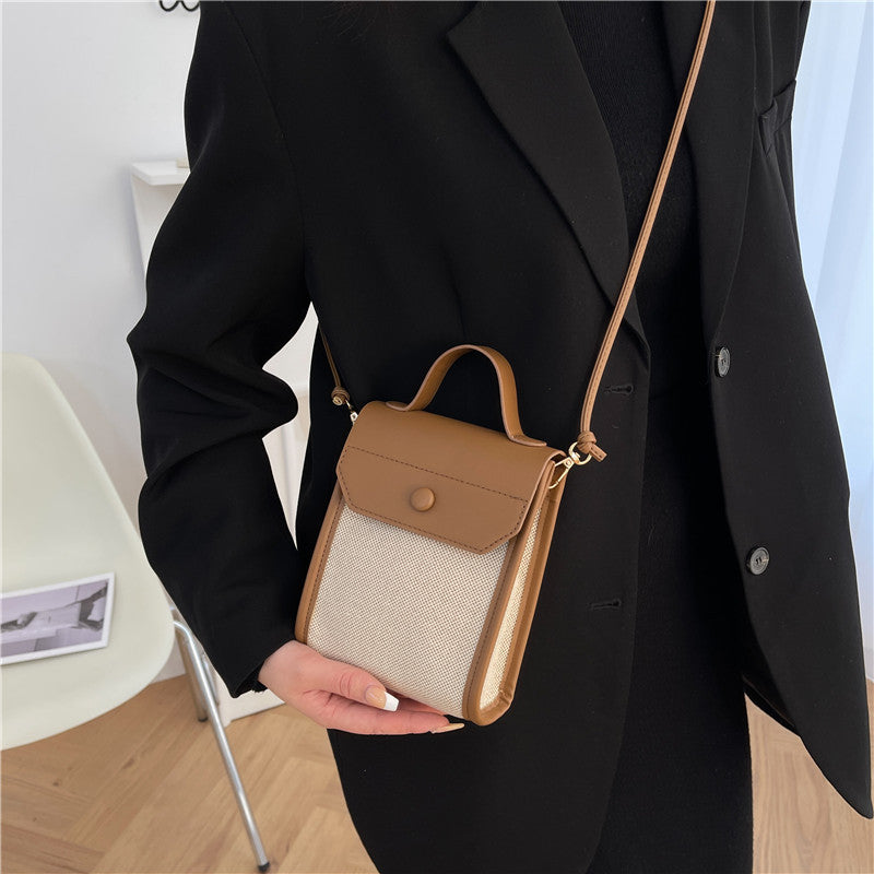Simple Small Square Fashion Colorblock Shoulder Messenger Bag