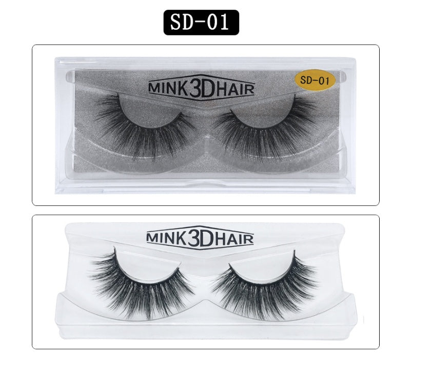 SD exaggerated mink eyelashes 3D stereo 25 dense false eyelashes
