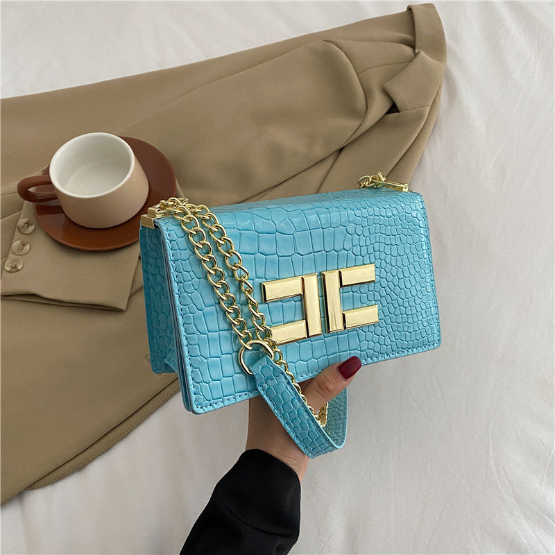 Snakeskin Chain Women's Bag Candy Color