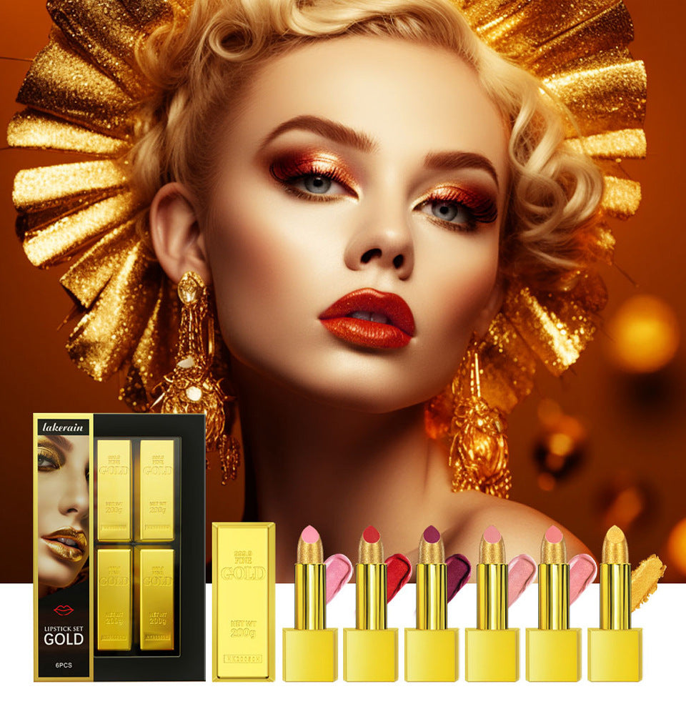 Lipstick Kit Gold Bar Makeup Set