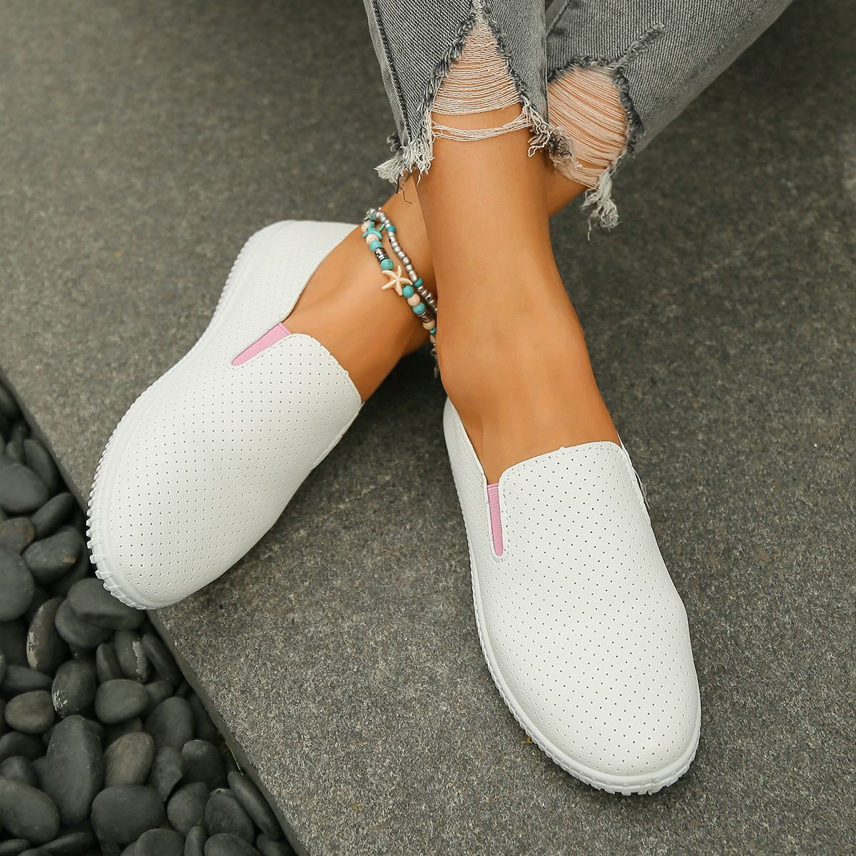 Fashion Hollowed-out Women's Casual Flat Shoes