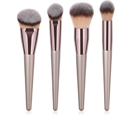 Wooden handle champagne gold makeup brush foundation brush beauty makeup kit