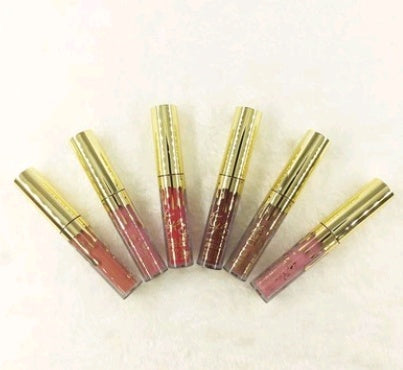 KYLIE6 color lip gloss set, 6 Kelly gold, 6 silver, red 6 lip gloss lipstick