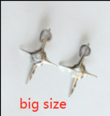 Ins Cross Kvk Earrings Diamond Earrings Design Simple Earrings Ear Jewelry Female