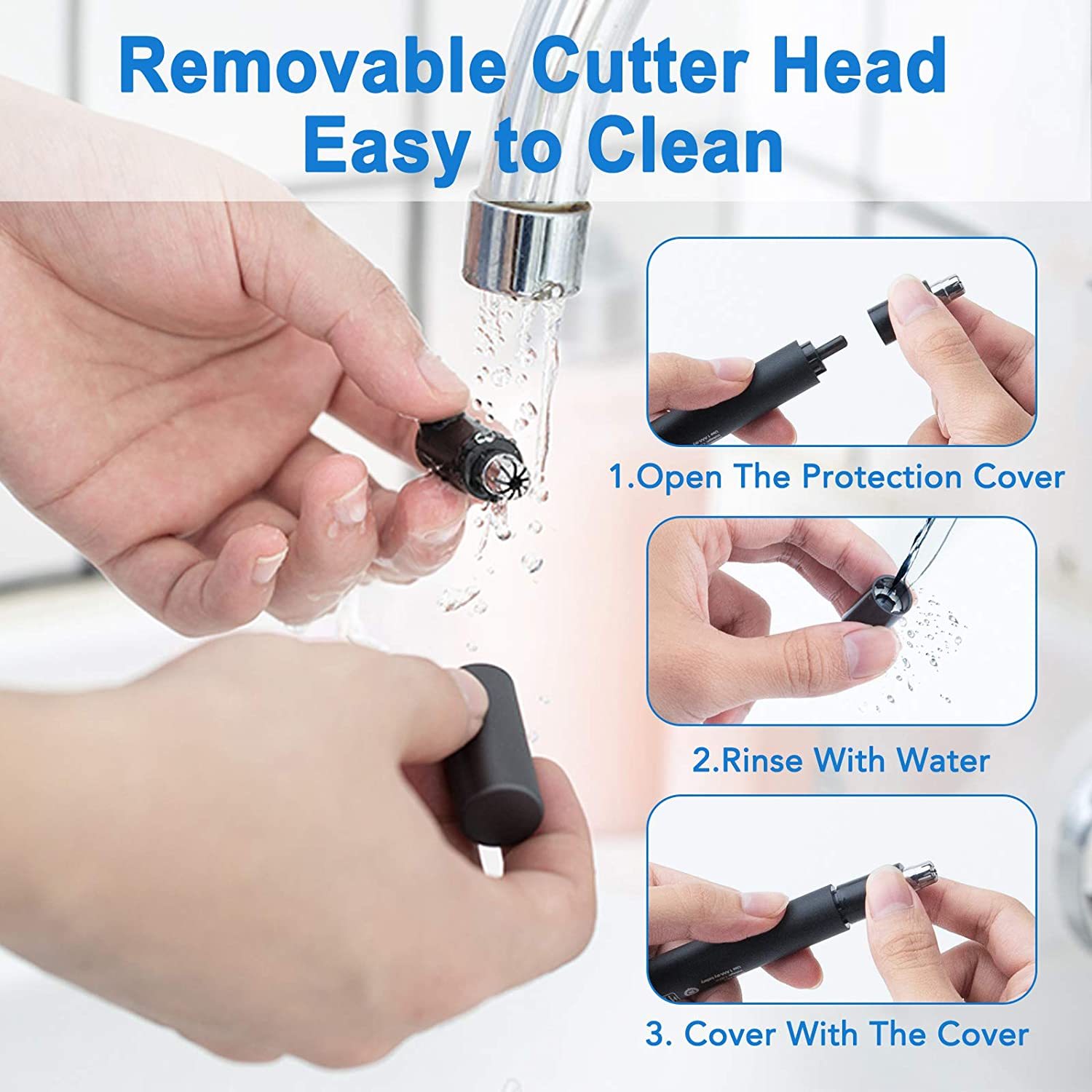 Ear And Nose Hair Tmmer For Men And Women-2020, Professional & Painless Nose Hair Clipper Remover With Stainless Steel Blad & IPX7 Waterproof System  Amazon Banned