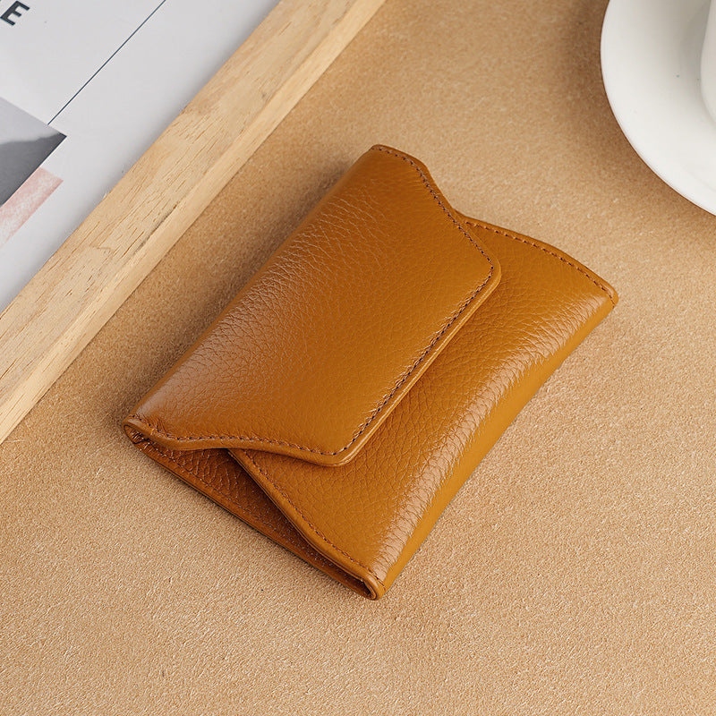 Japanese Coin Purse Cowhide Multi-functional Small Leather Card Holder