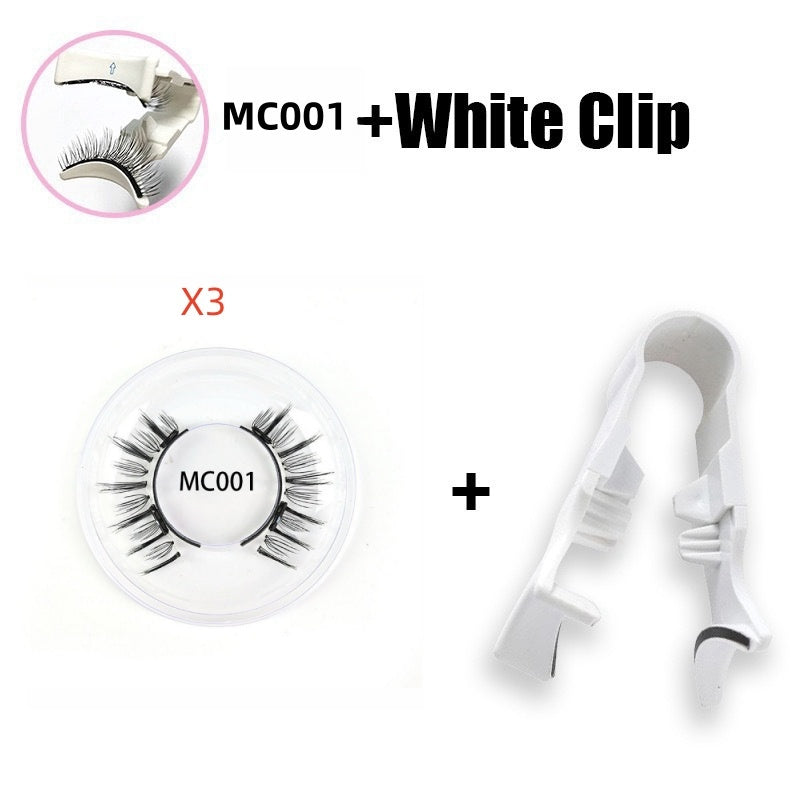 Magnetic Glue-free Magnetic Suction False Eyelashes Suit With Clip One-pair Package Reusable