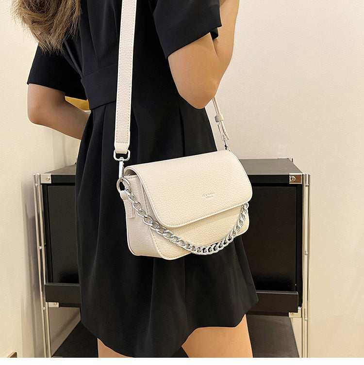Unique Design Soft Leather Chain Small Square Bag Light Luxury Shoulder Messenger Bag