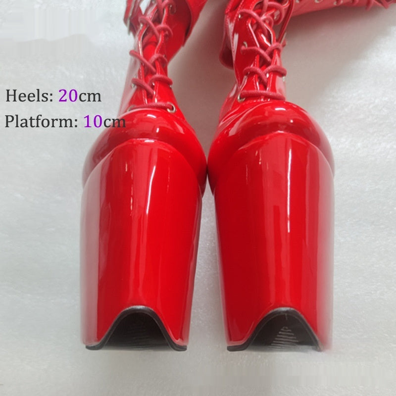 20CM Ultra High Heel Platform Over-the-knee Boots