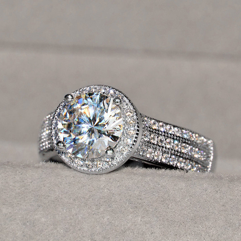 Classic Lotus Diamond Ring for Wedding Diamond Ring