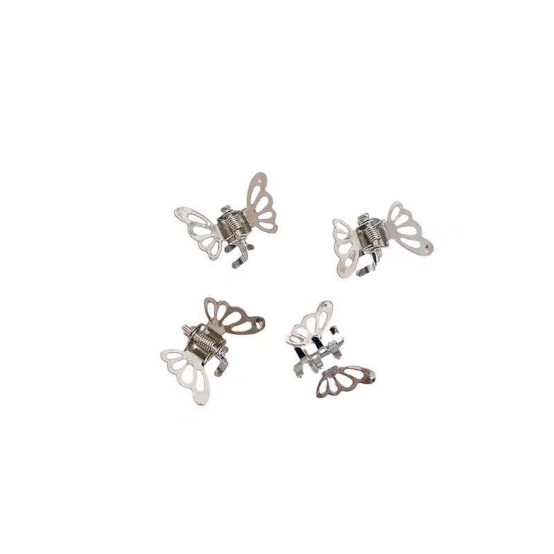 Metal Butterfly Small Jaw Clip Side Bangs Hair Clip For Broken Hair