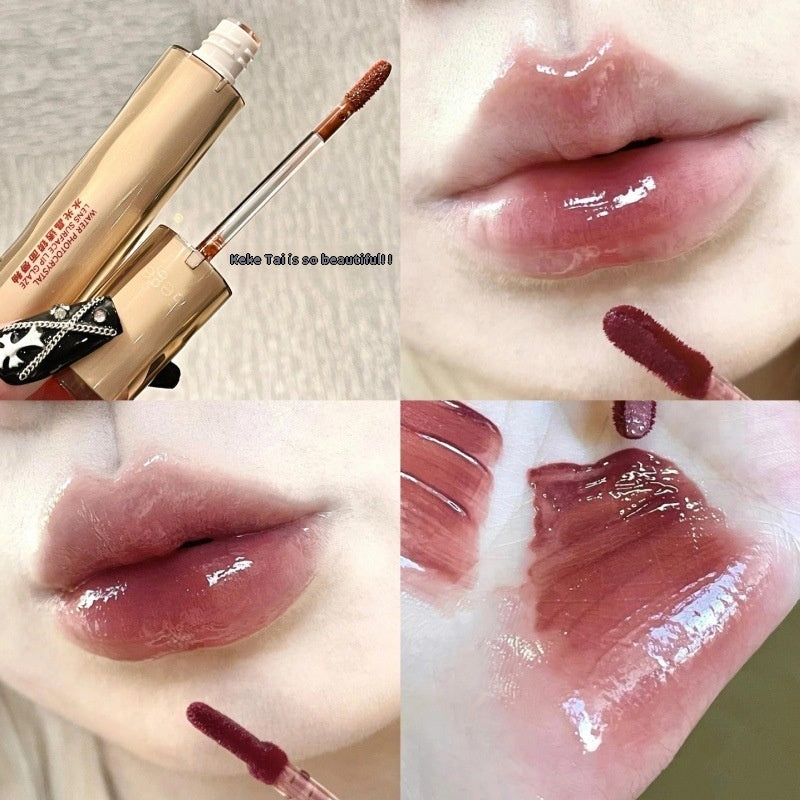 Lip Lacquer No Stain On Cup Non-fading Crystal Transparent Mirror