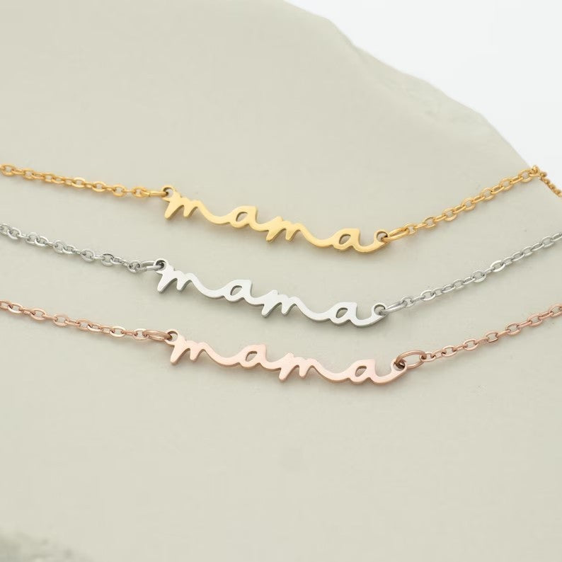 Mini Mom Necklace English Letter Mama Clavicle Chain Mother's Day Gift