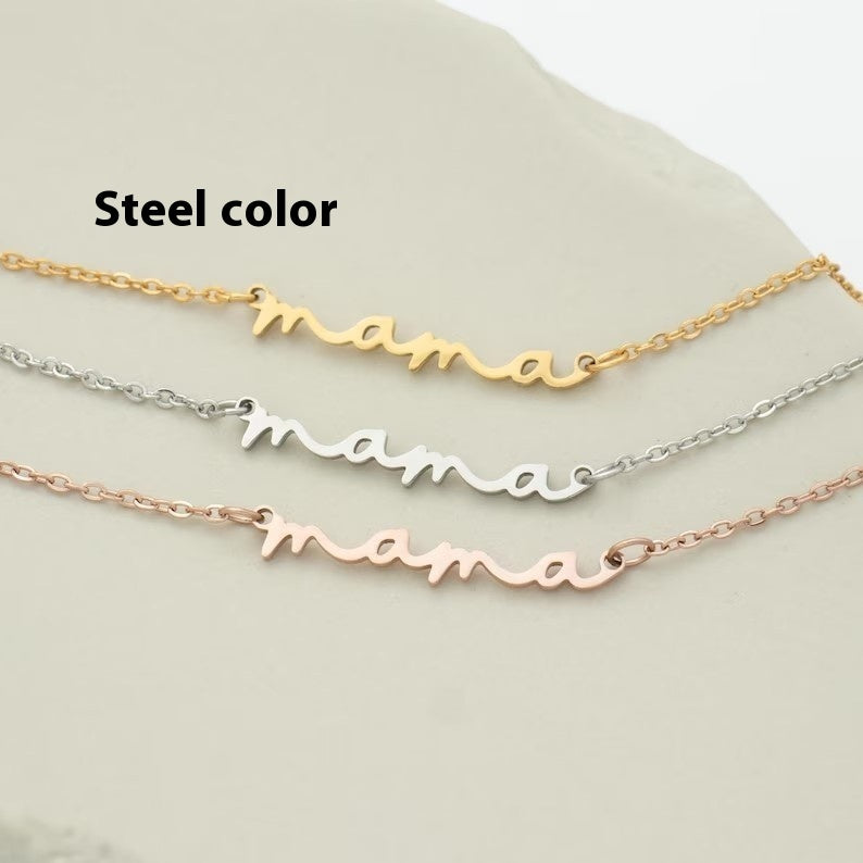 Mini Mom Necklace English Letter Mama Clavicle Chain Mother's Day Gift