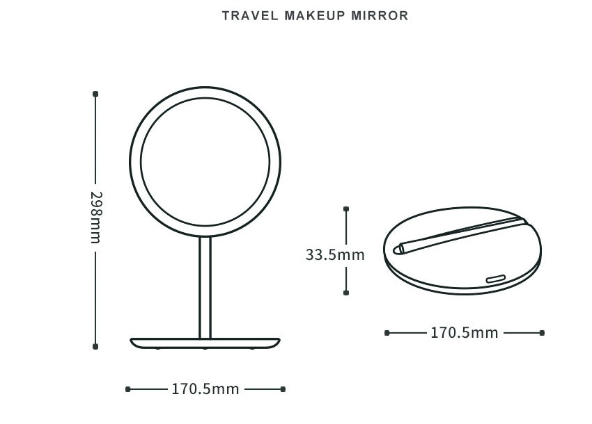 LED Folding Mirror Make-up mirror