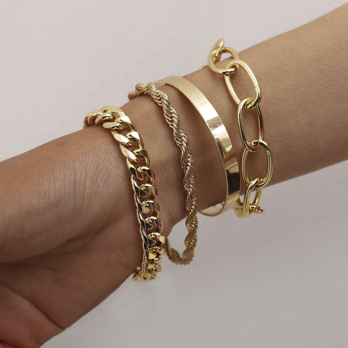 Twist Chain Exaggerated O-shaped Chain Cover Bracelet Thread