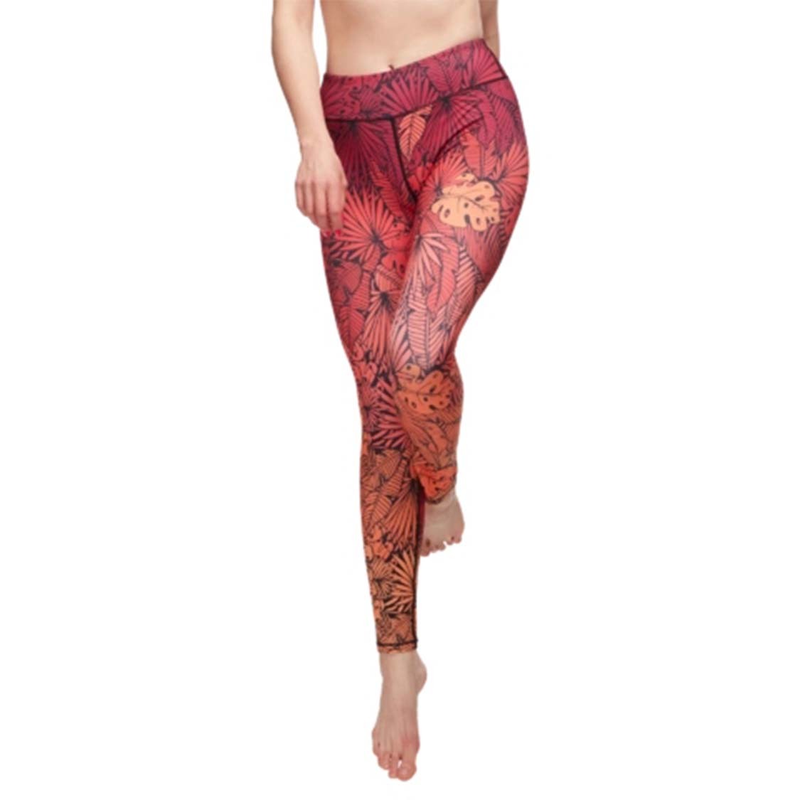 Floral Printed Set Yoga Pants Pilates Training Wear