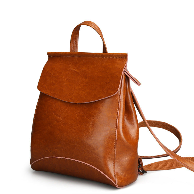 Versatile Cowhide Women's Multifunctional Leather Backpack